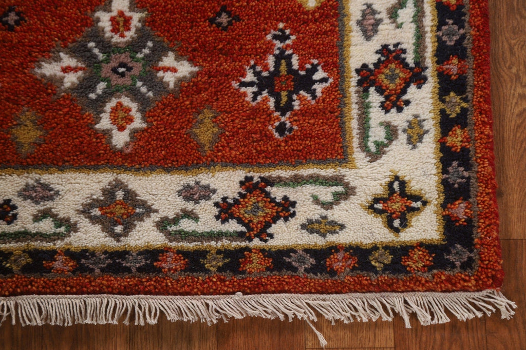 Hand-Knotted Wool Kazak Oriental Runner Rug 2x5