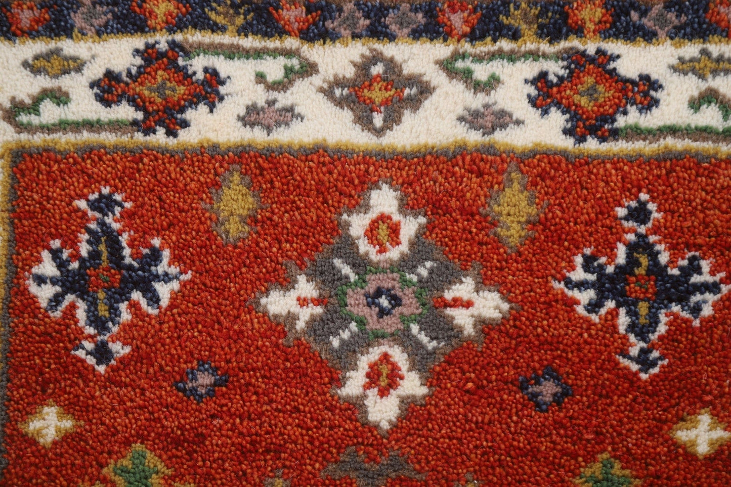 Hand-Knotted Wool Kazak Oriental Runner Rug 2x5