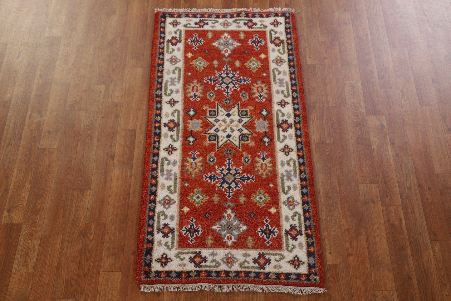 Handmade Kazak Oriental Runner Rug 2x5