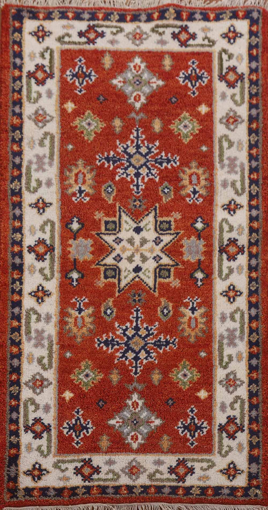 Handmade Kazak Oriental Runner Rug 2x5