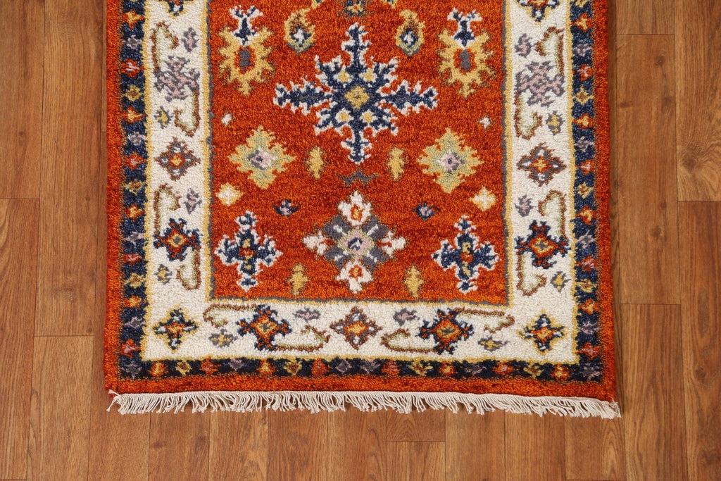 Handmade Wool Kazak Oriental Runner Rug 2x5