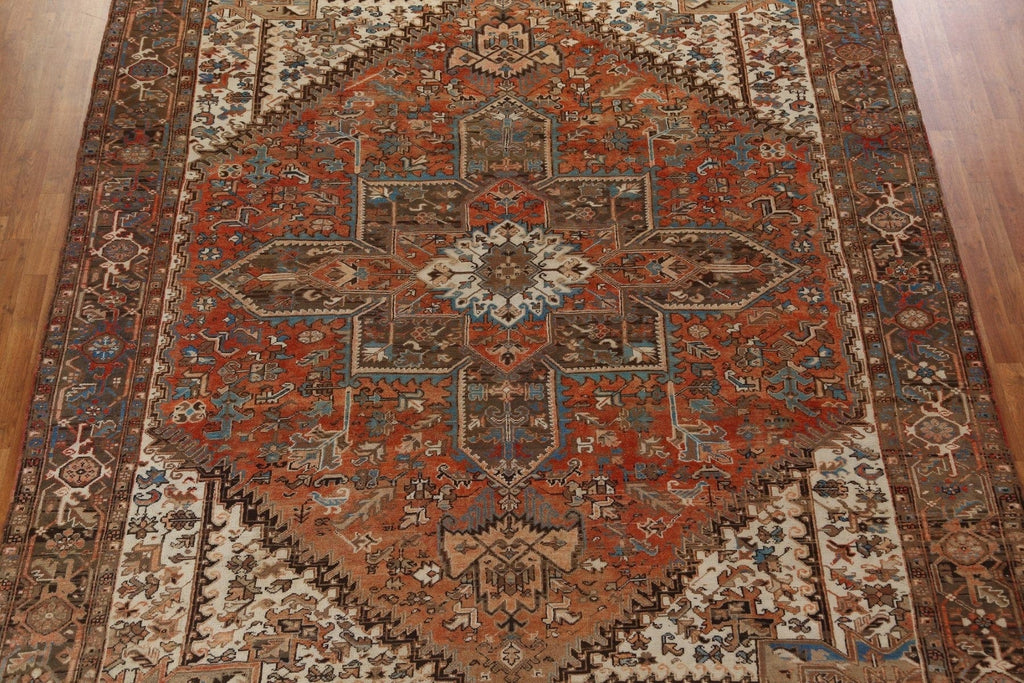 Geometric Heriz Persian Area Rug 10x12