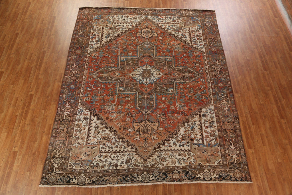 Geometric Heriz Persian Area Rug 10x12