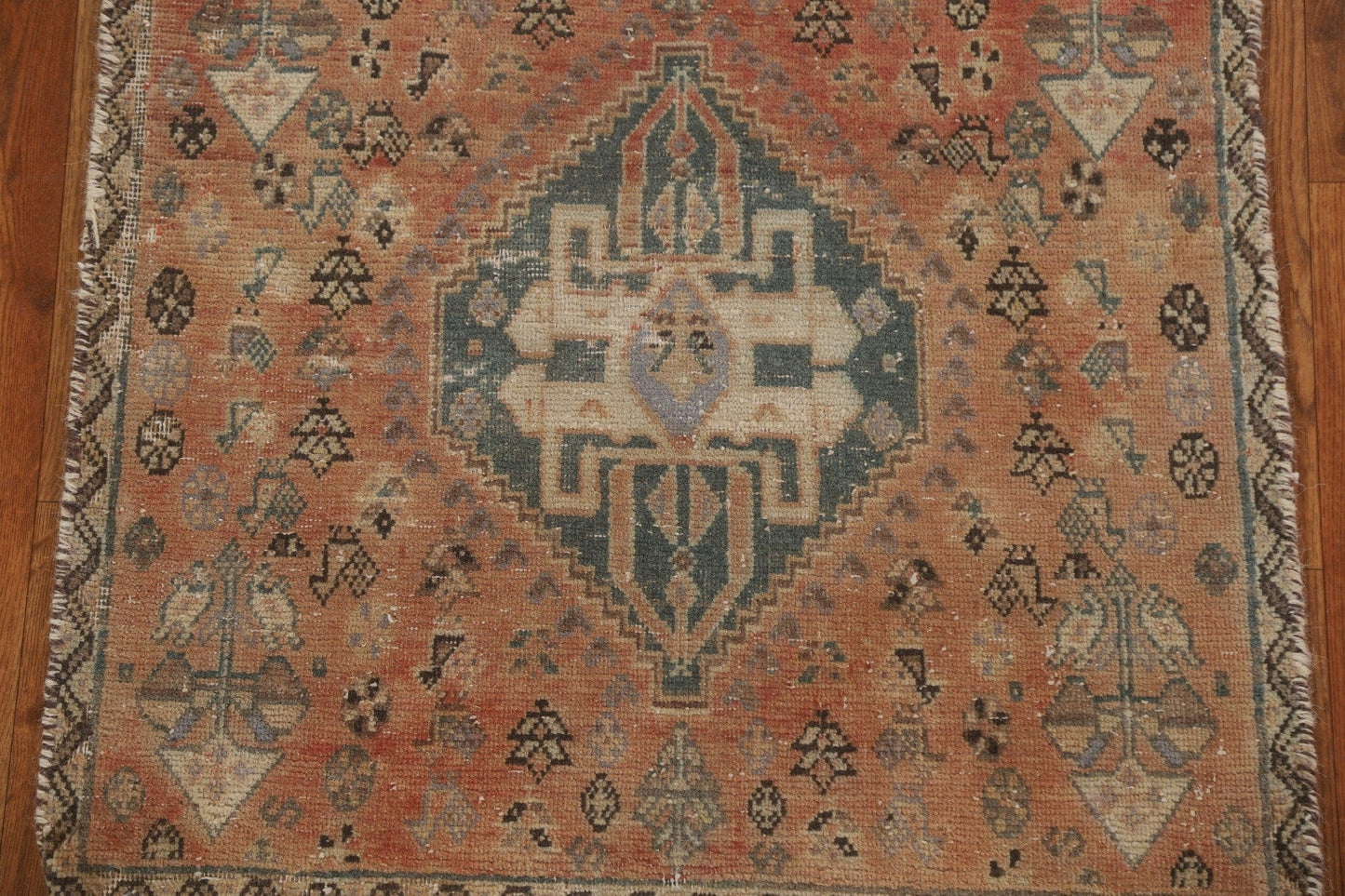 Set of 2 Tribal Abadeh Persian Square Rugs 2x2