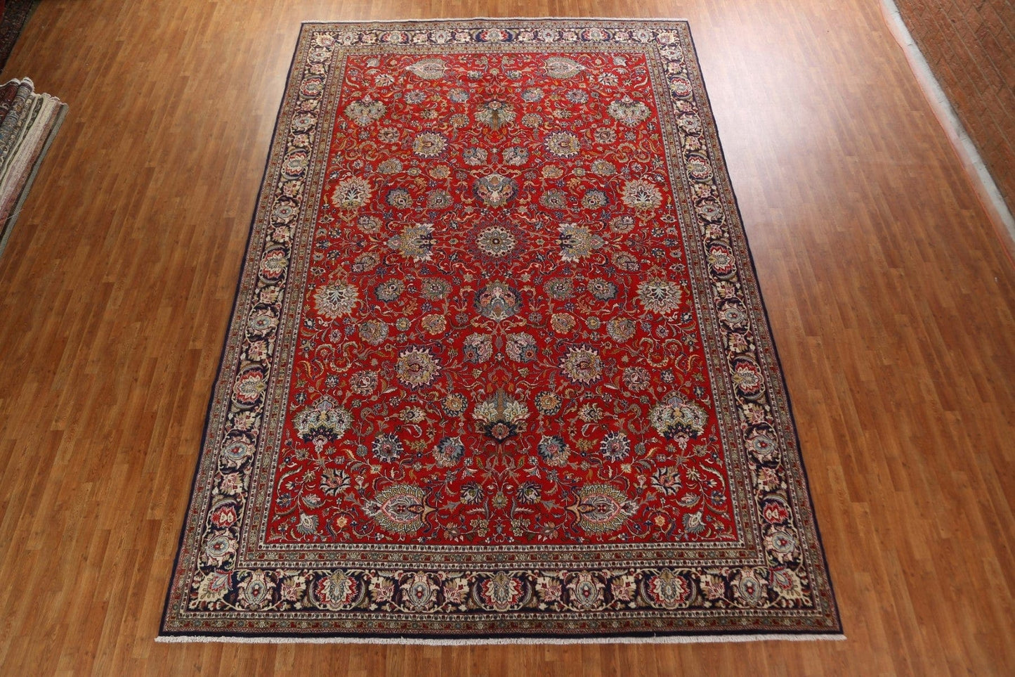 Vegetable Dye Floral Large Tabriz Persian Rug 10x15