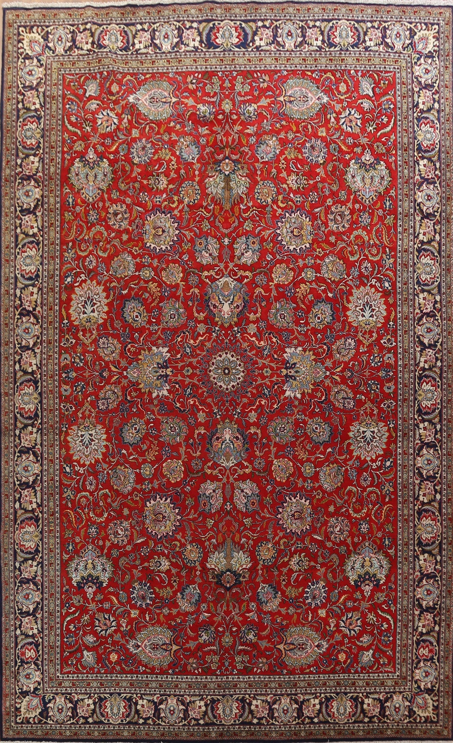 Vegetable Dye Floral Large Tabriz Persian Rug 10x15