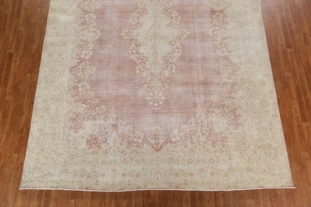 Antique Distressed Kerman Persian Area Rug 10x13