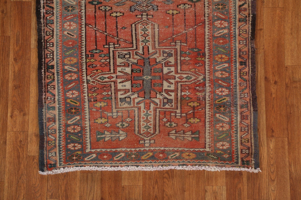 Tribal Geometric Gharajeh Persian Runner Rug 3x10