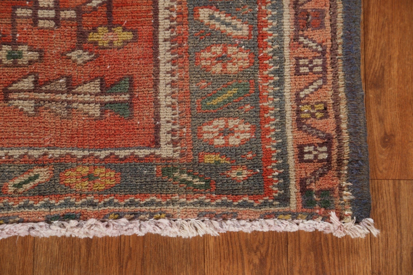 Tribal Geometric Gharajeh Persian Runner Rug 3x10