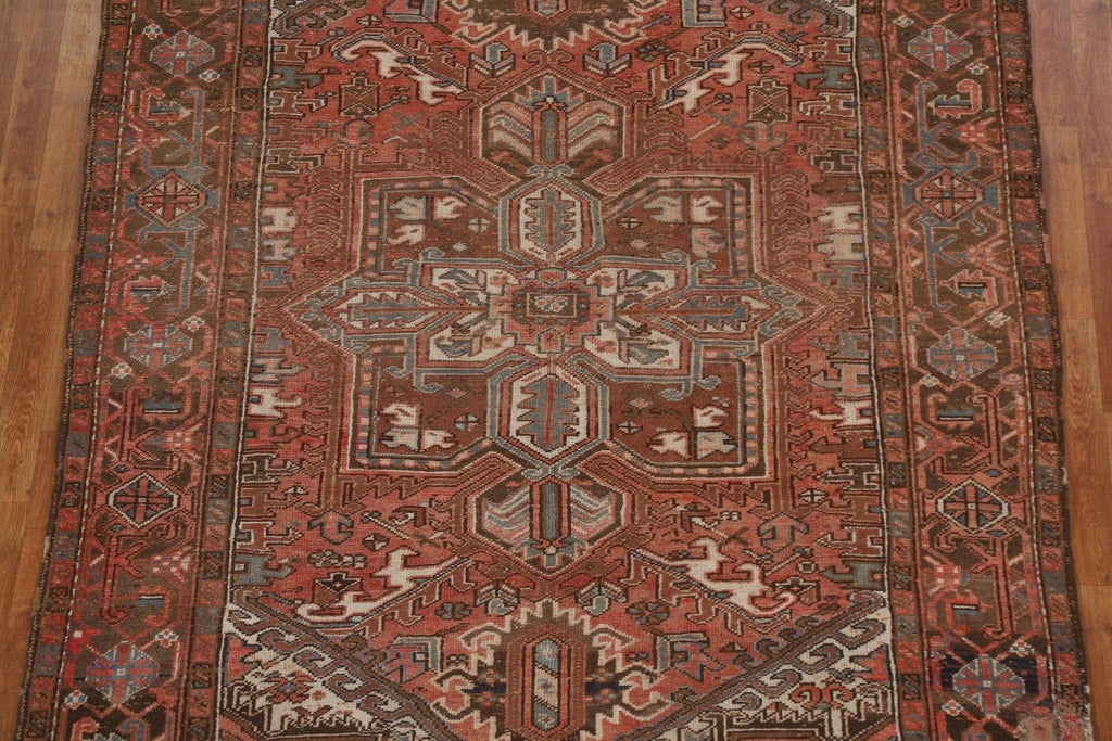 Vegetable Dye Wool Heriz Persian Area Rug 6x9