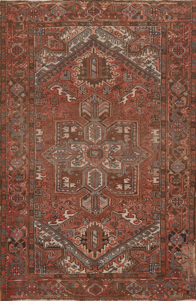 Vegetable Dye Wool Heriz Persian Area Rug 6x9