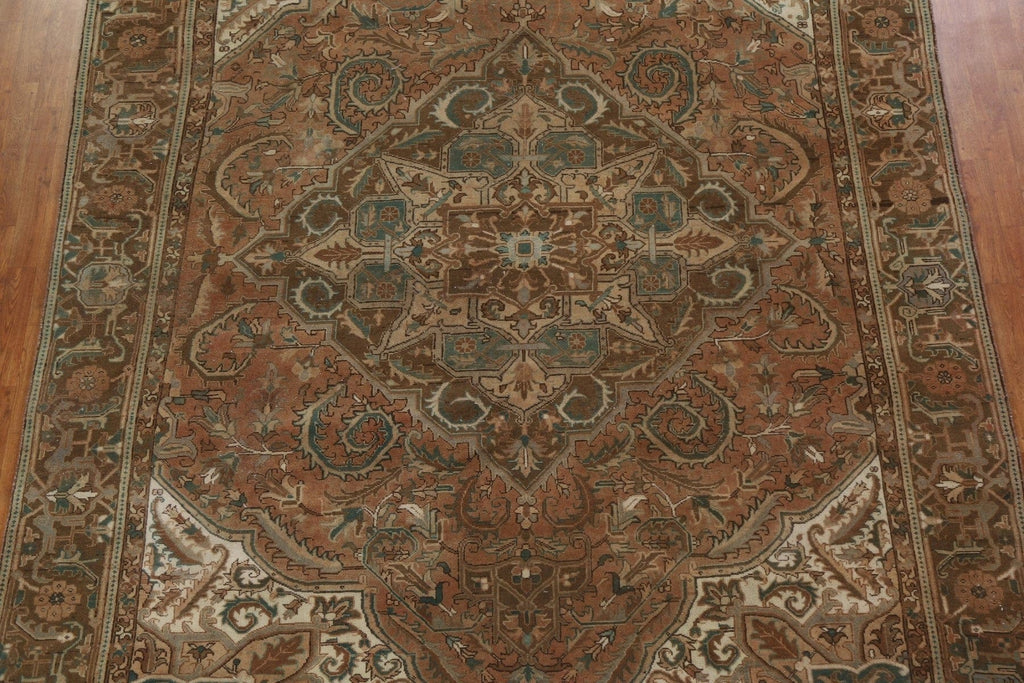 Handmade Wool Heriz Persian Area Rug 9x12