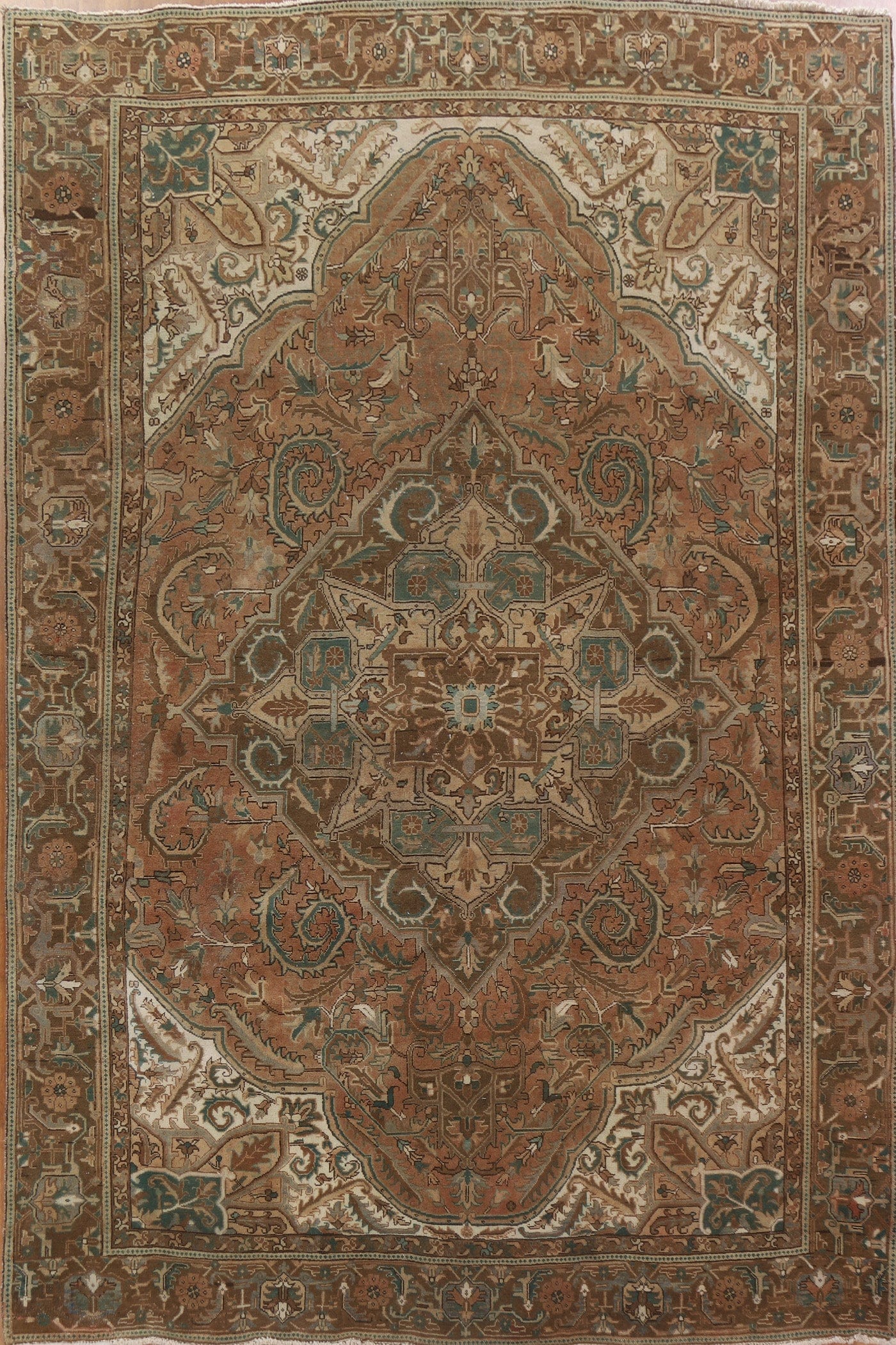 Handmade Wool Heriz Persian Area Rug 9x12