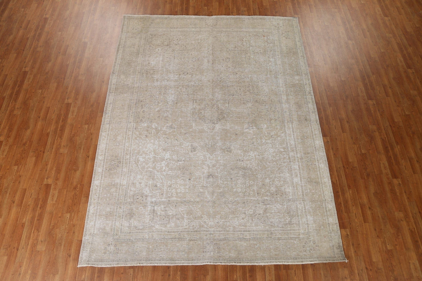 Muted Distressed Tabriz Persian Area Rug 8x11