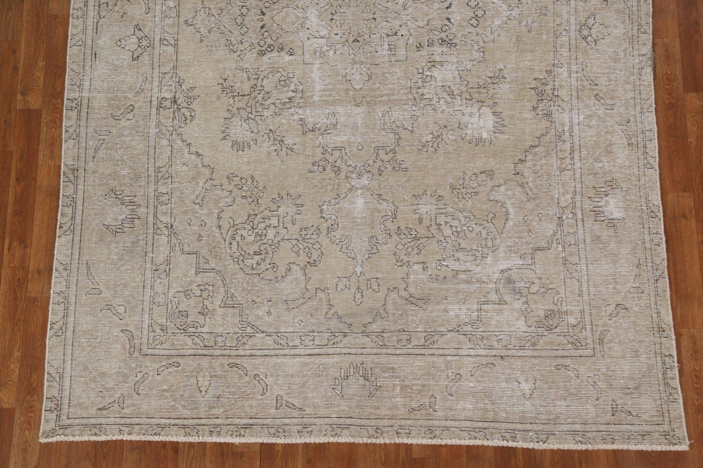 Muted Distressed Tabriz Persian Area Rug 6x9