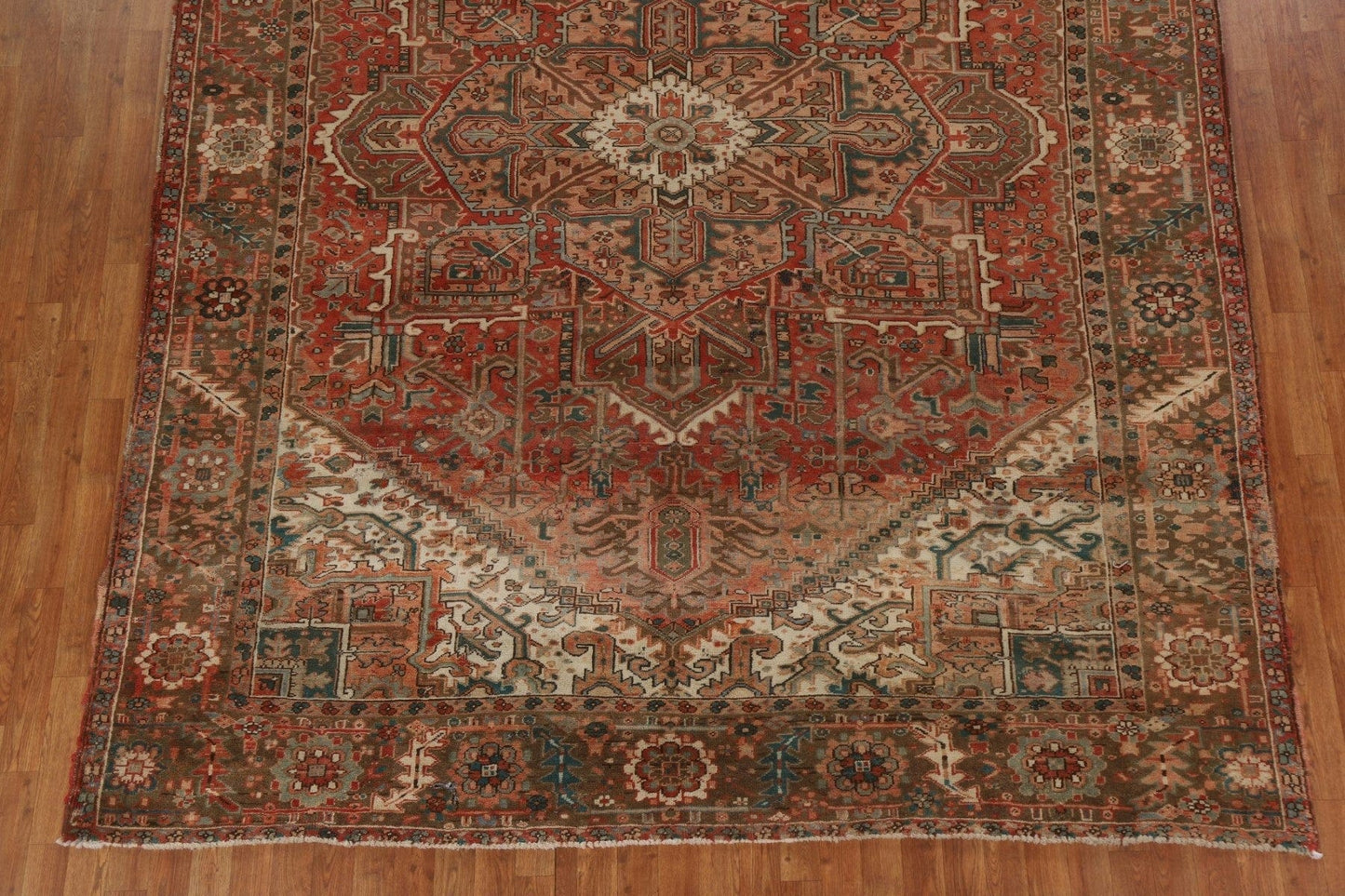 Geometric Wool Heriz Persian Area Rug 9x11