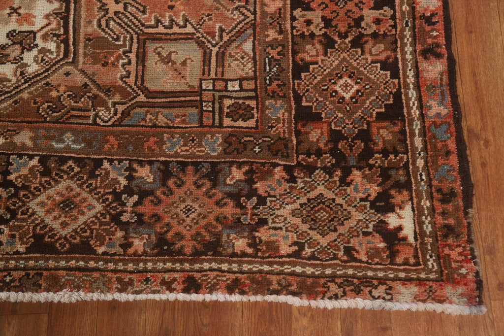 Vintage Geometric Heriz Persian Area Rug 10x12