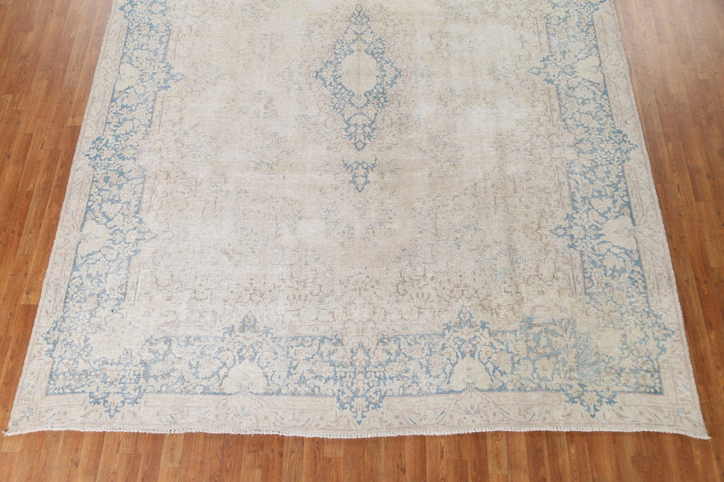 Distressed Kerman Persian Area Rug 10x13