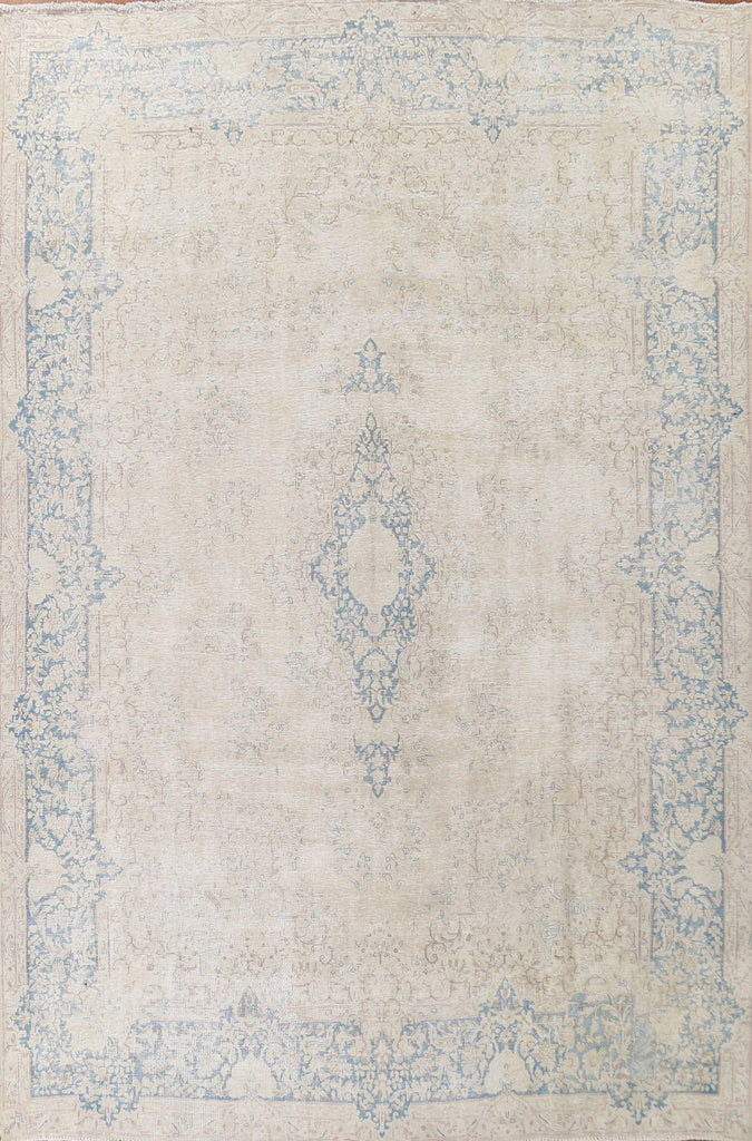 Distressed Kerman Persian Area Rug 10x13