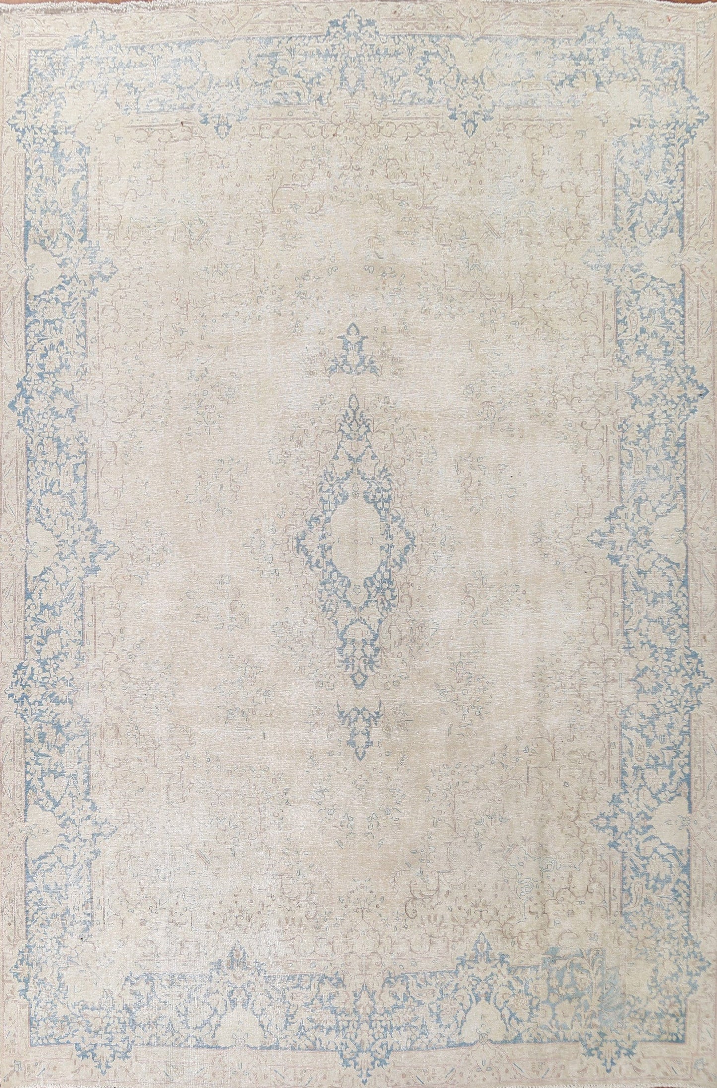 Distressed Kerman Persian Area Rug 10x13