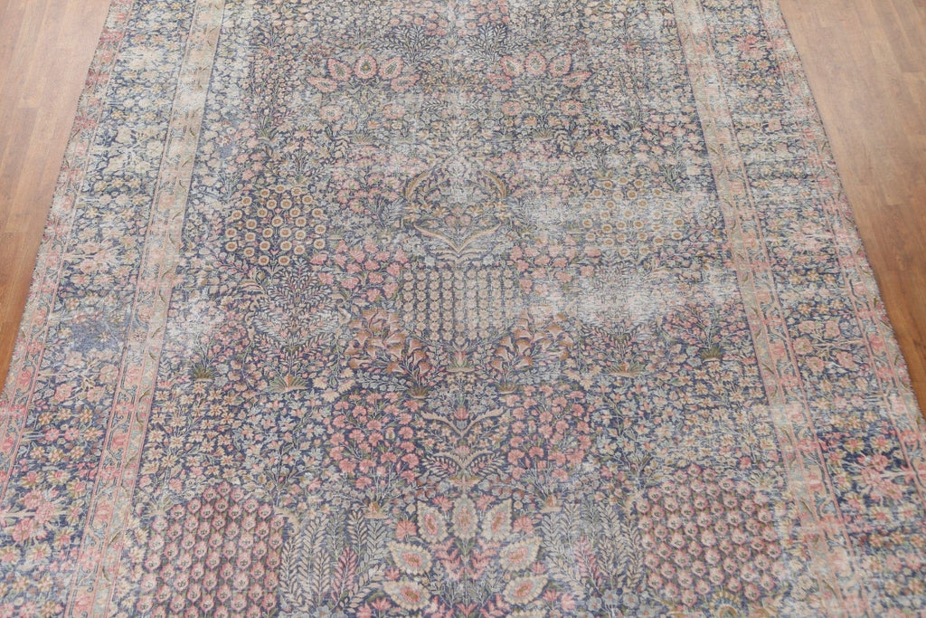 Antique Floral Kerman Persian Area Rug 10x13