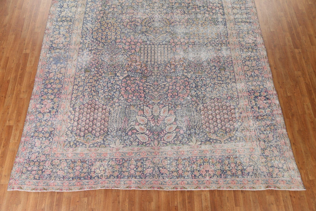 Antique Floral Kerman Persian Area Rug 10x13