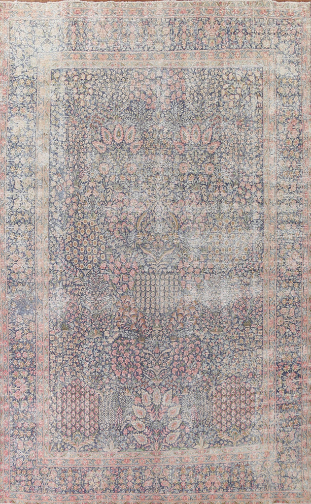 Antique Floral Kerman Persian Area Rug 10x13