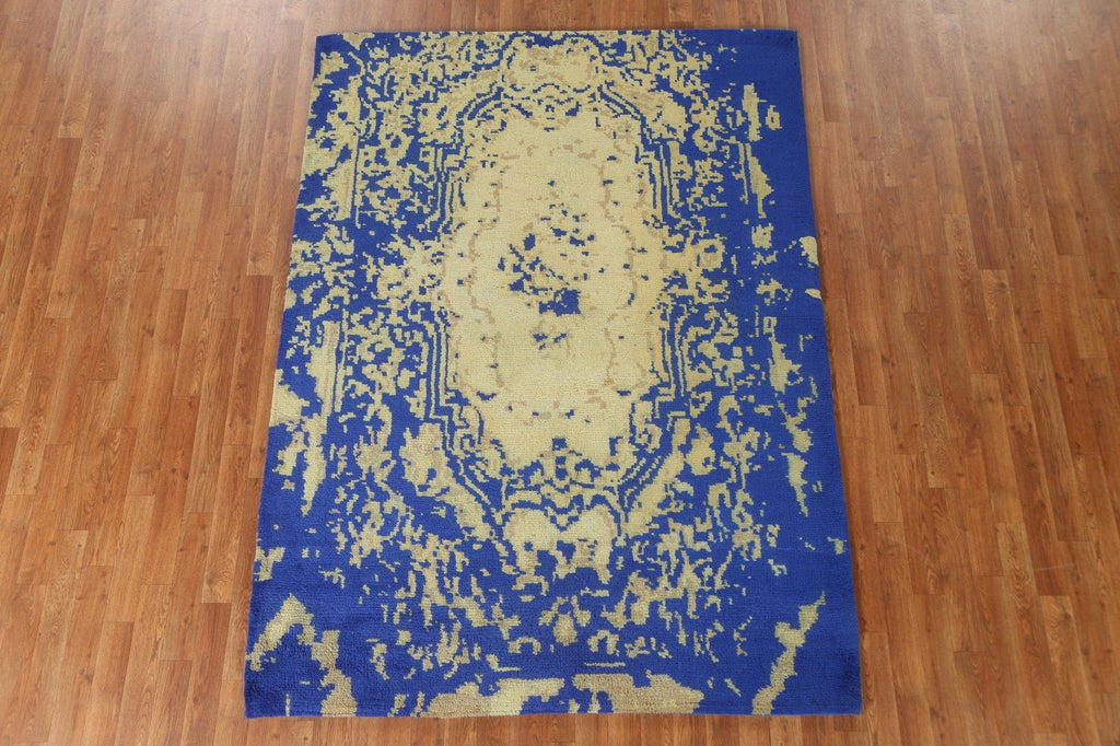 Contemporary Abstract Oriental Area Rug 5x7