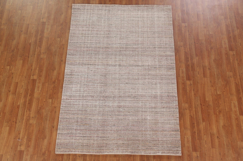 Modern Wool Gabbeh Oriental Area Rug 5x8