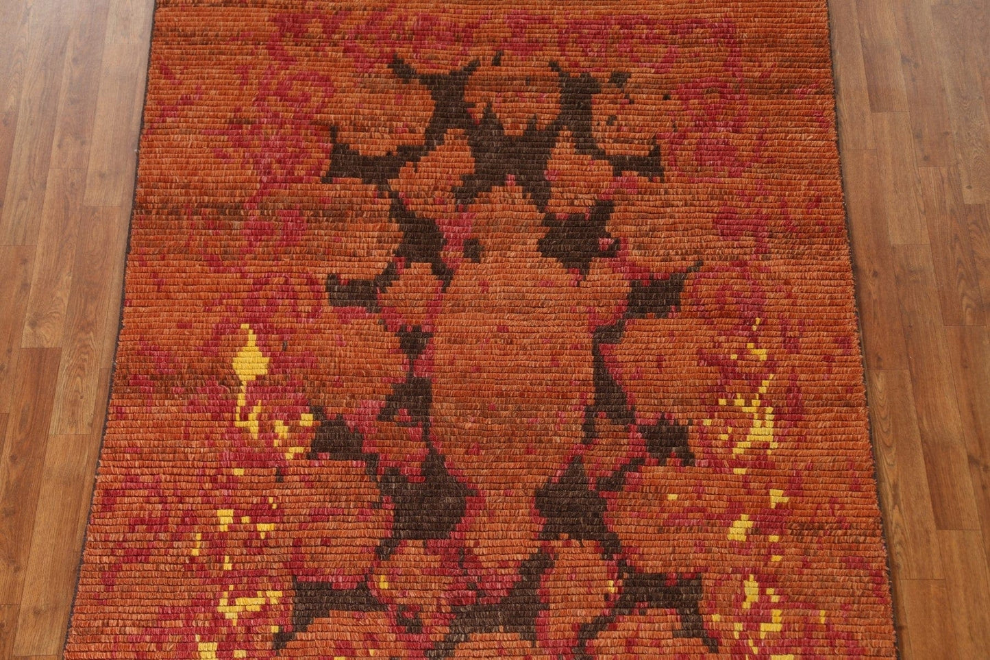 Orange Moroccan Oriental Area Rug 5x8