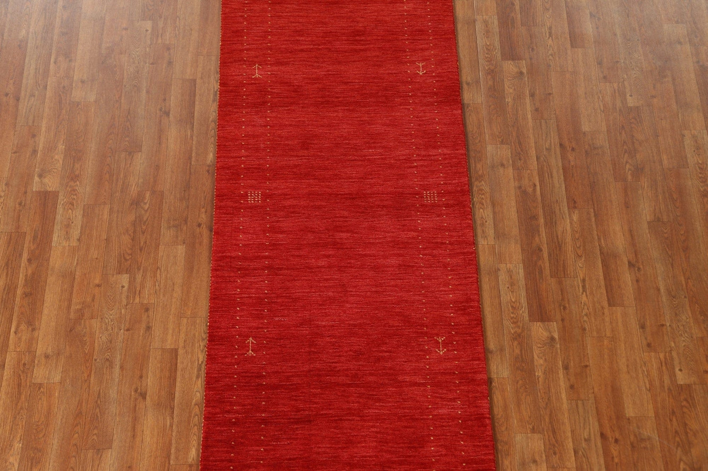 Red Wool Gabbeh Oriental Runner Rug 3x8