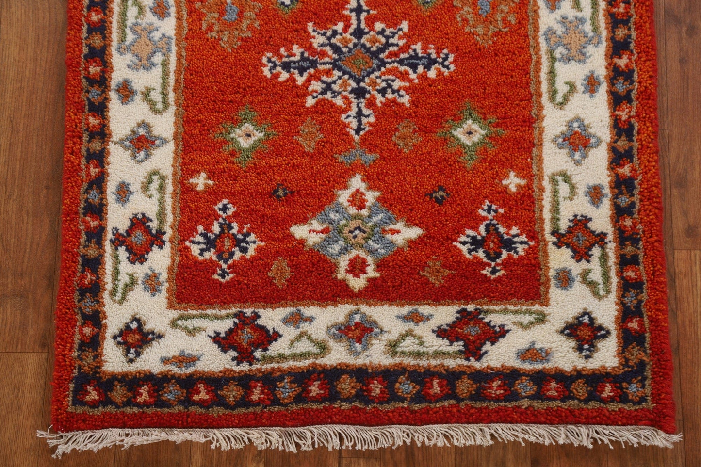 Geometric Wool Kazak Oriental Rug 2x5