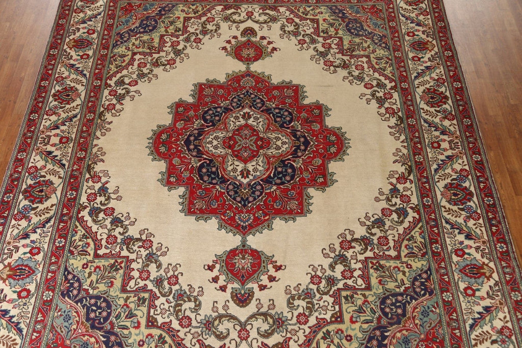 Vintage Wool Tabriz Persian Area Rug 10x13