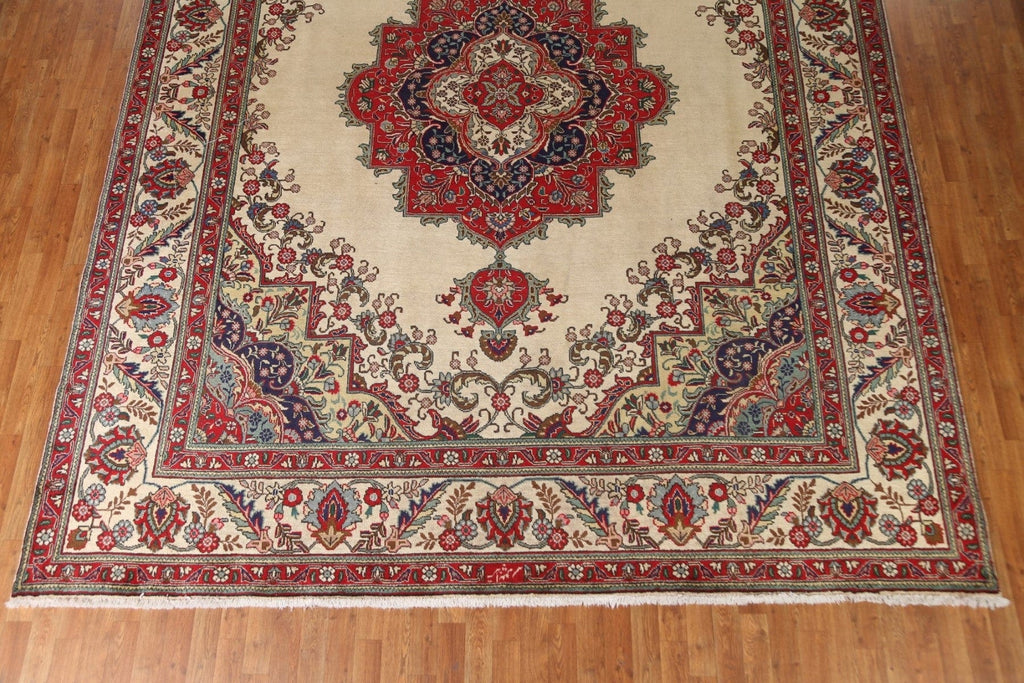 Vintage Wool Tabriz Persian Area Rug 10x13