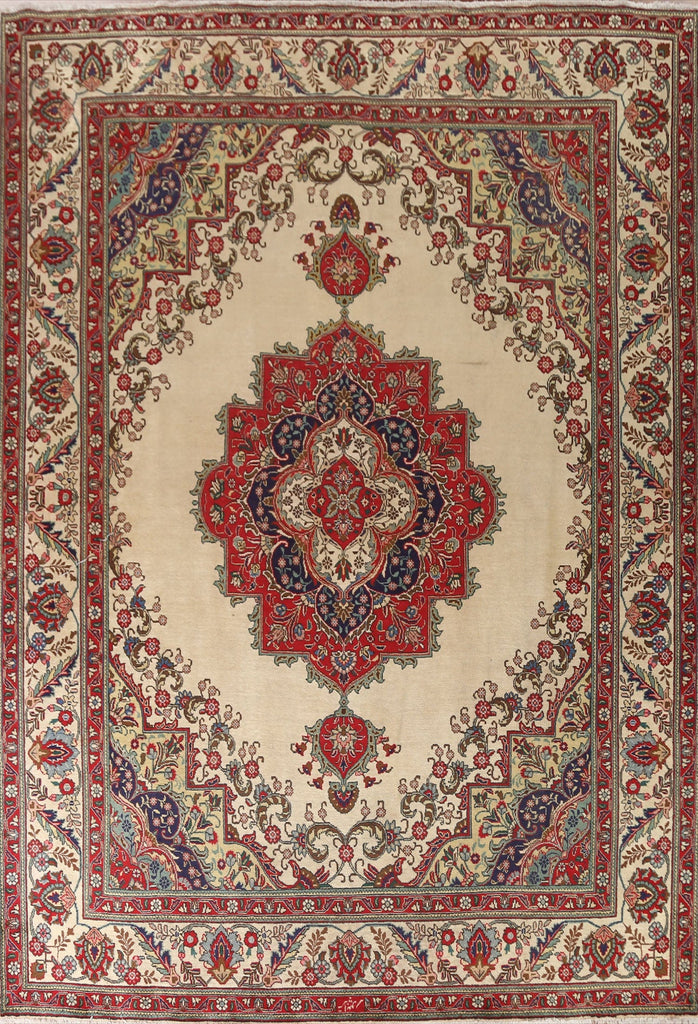 Vintage Wool Tabriz Persian Area Rug 10x13