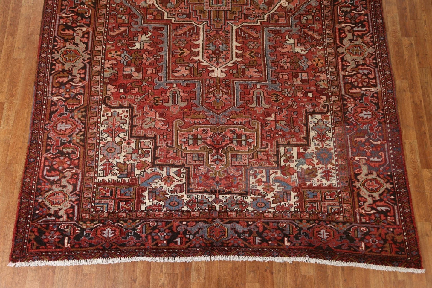 Red Geometric Heriz Persian Area Rug 8x12