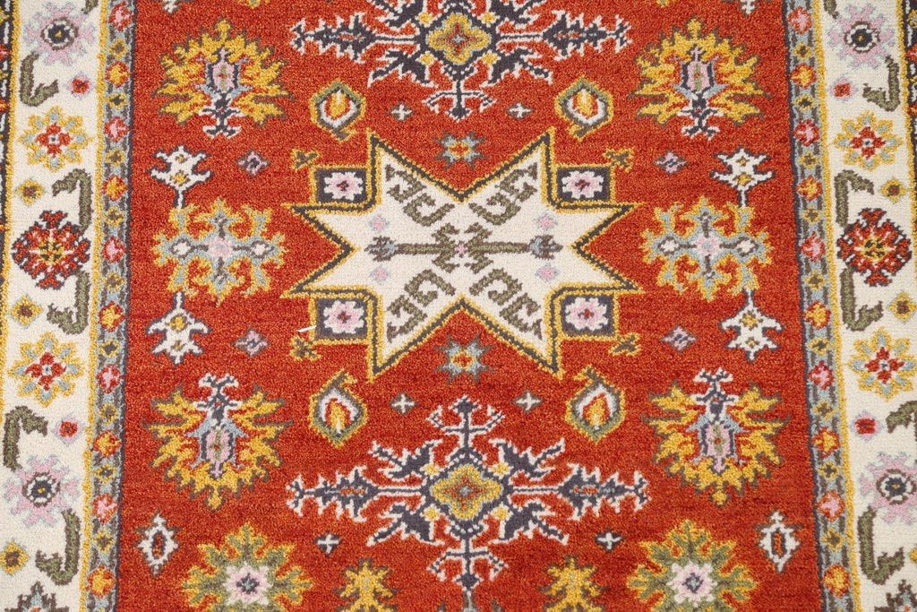 Geometric Kazak Oriental Area Rug 4x6