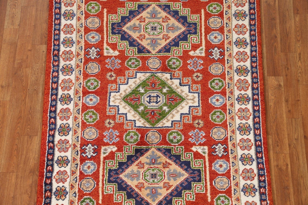 Geometric Kazak Oriental Area Rug 4x6