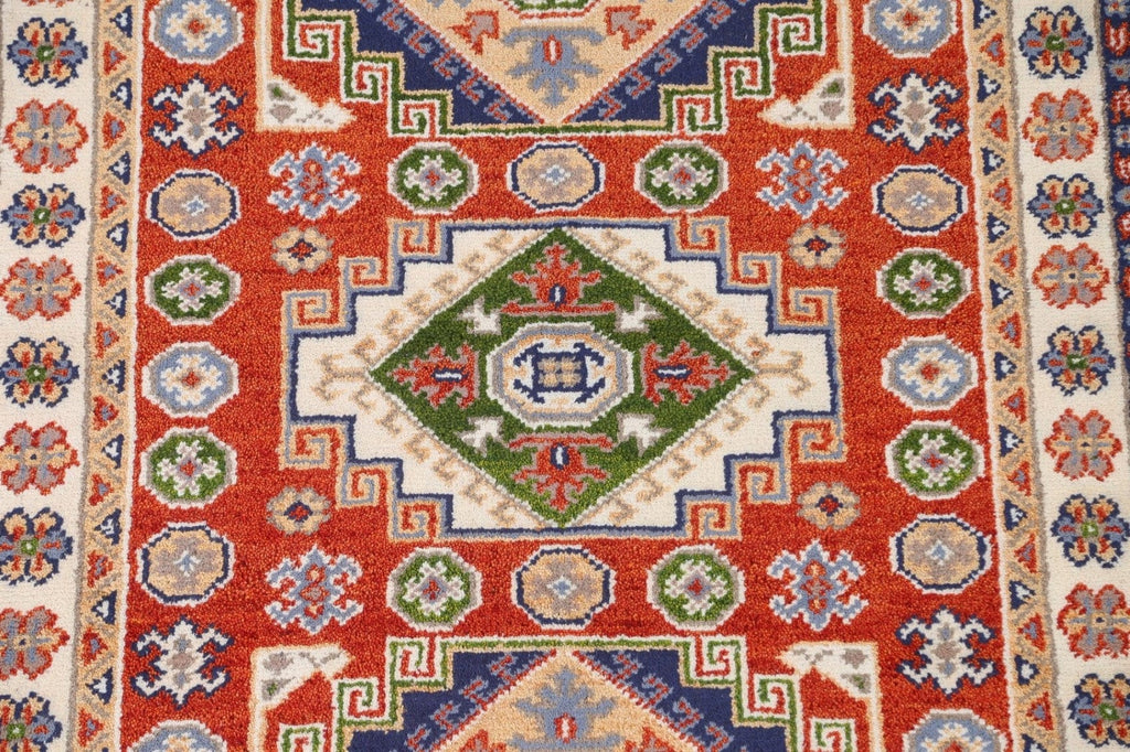 Handmade Wool Kazak Oriental Area Rug 4x6