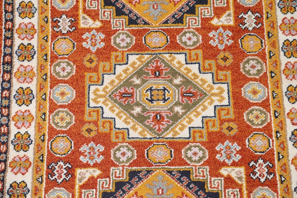 Hand-Knotted Kazak Oriental Area Rug 4x6