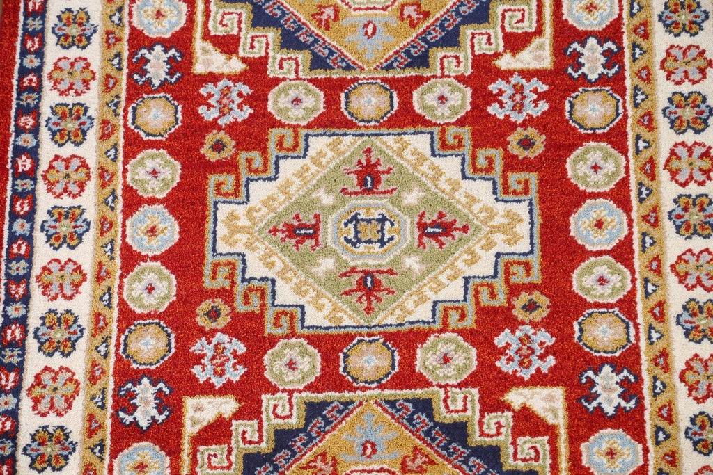 Handmade Wool Kazak Oriental Area Rug 4x6