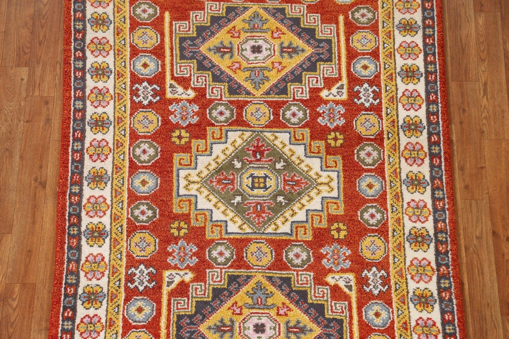 Handmade Wool Kazak Oriental Area Rug 4x6