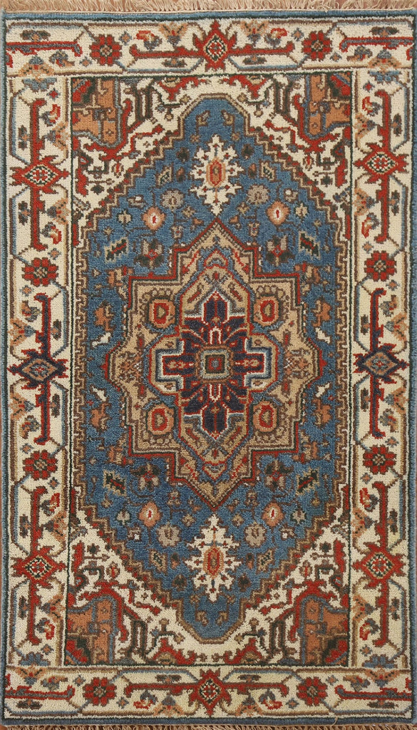 Light Blue Heriz Oriental Area Rug 3x5