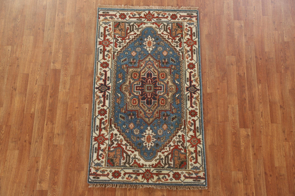 Light Blue Heriz Oriental Area Rug 3x5