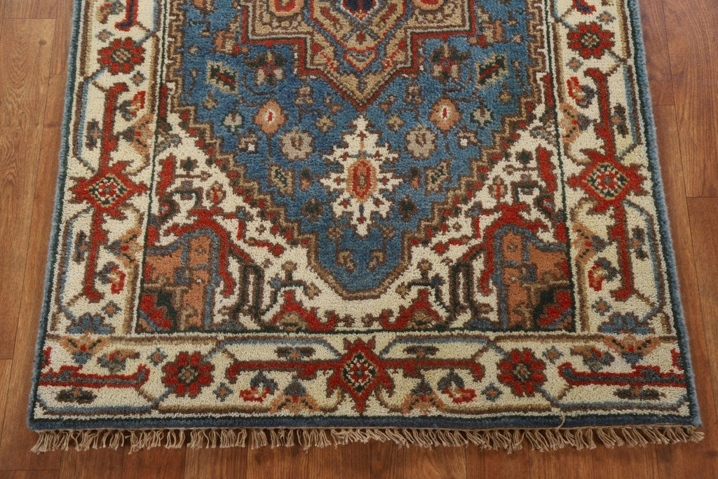 Light Blue Heriz Oriental Area Rug 3x5