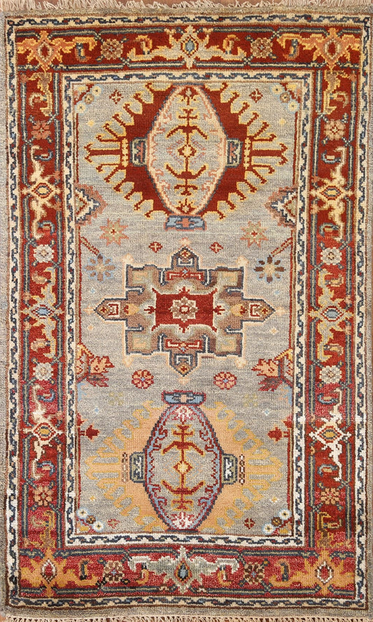 Hand-Knotted Wool Heriz Oriental Area Rug 3x5