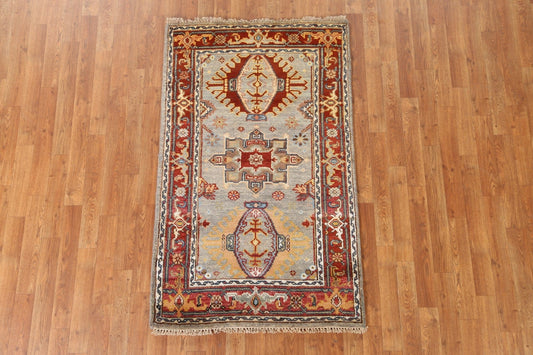 Hand-Knotted Wool Heriz Oriental Area Rug 3x5