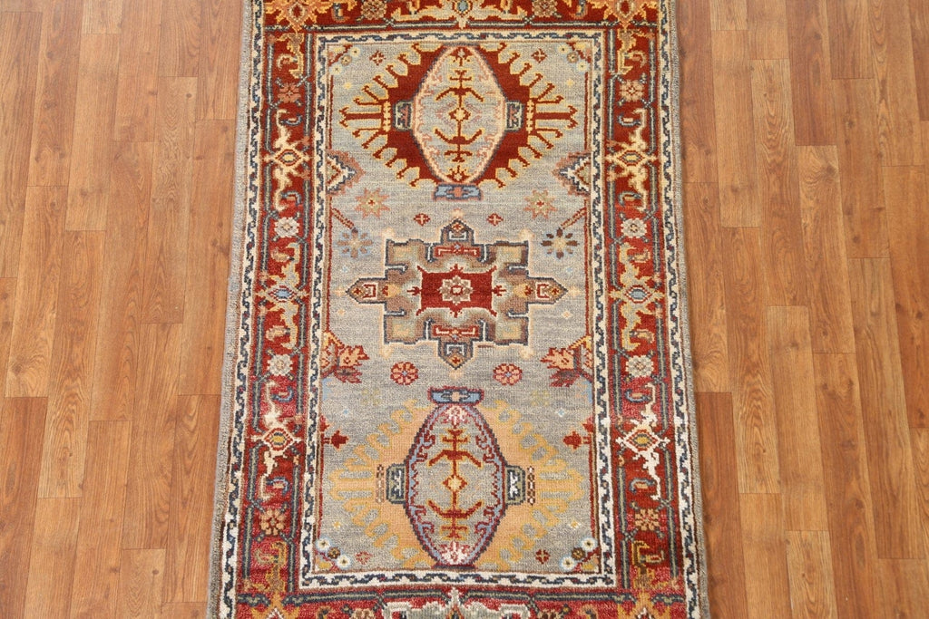 Hand-Knotted Wool Heriz Oriental Area Rug 3x5