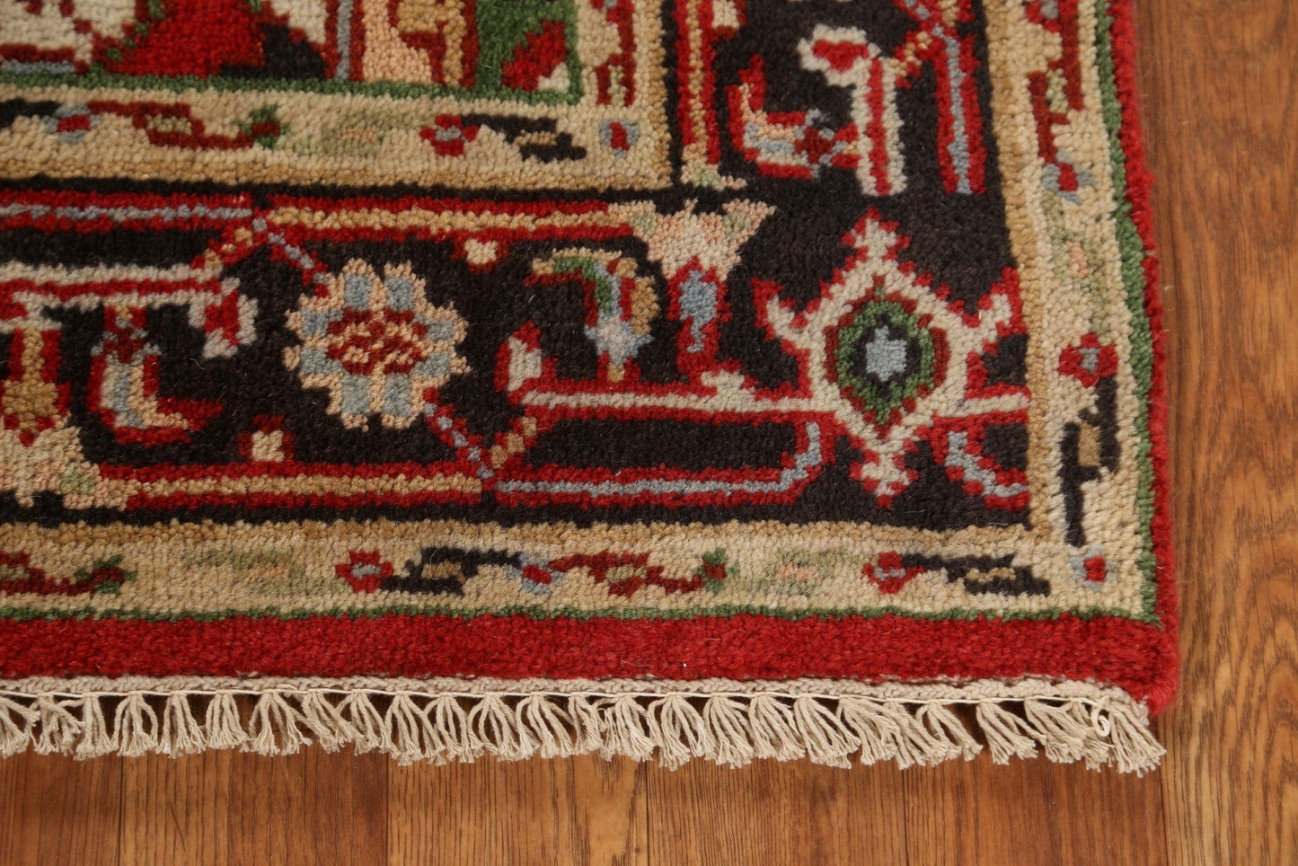 Red Hand-Knotted Heriz Oriental Area Rug 3x5