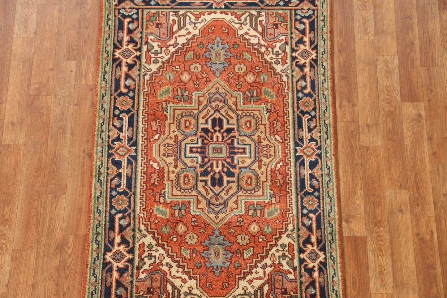 Hand-Knotted Wool Heriz Oriental Area Rug 3x5